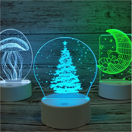 Новогодний подарок 3D светильник Голограмма